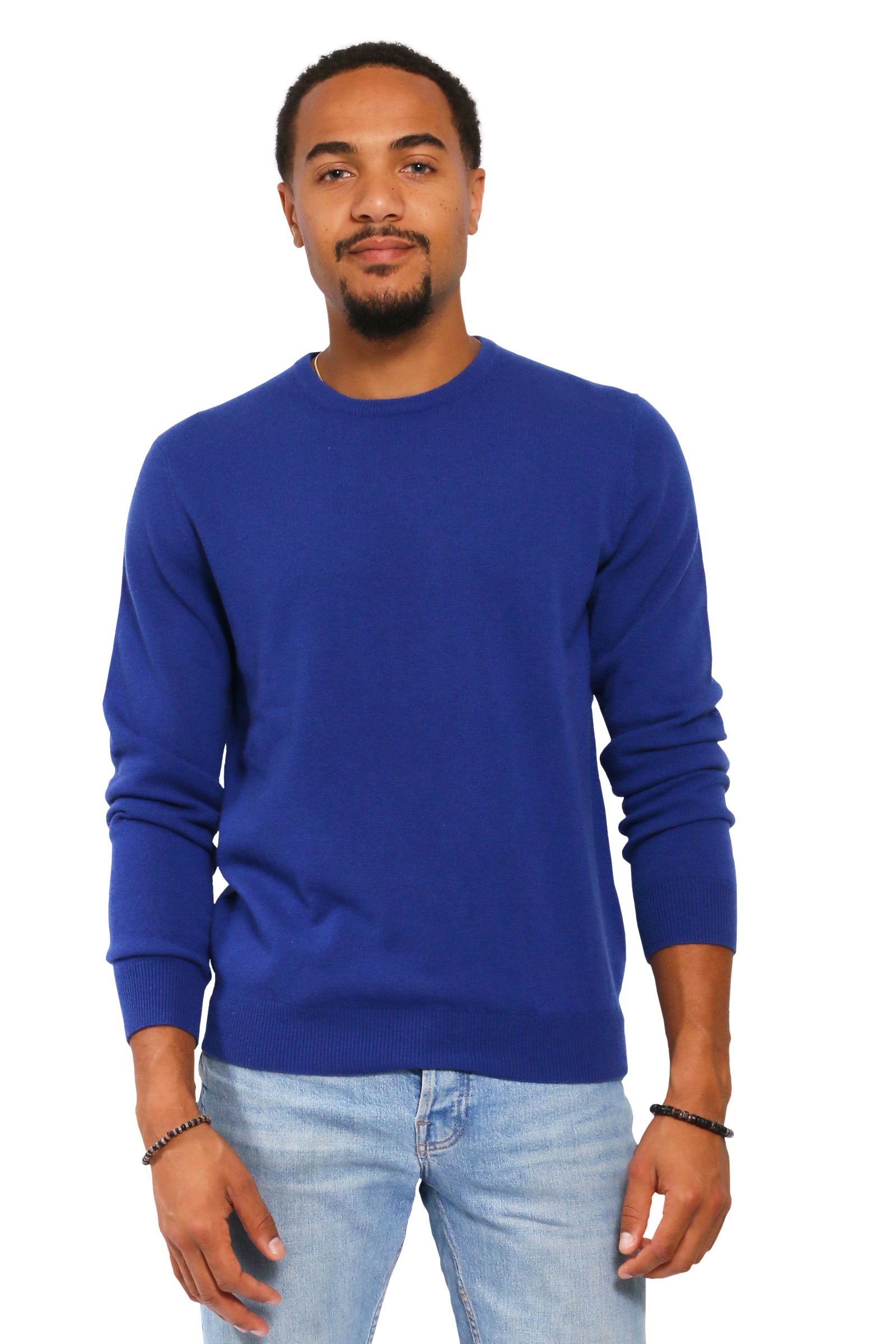 Pull cachemire homme col rond coupe droite DIEGO GARCIA