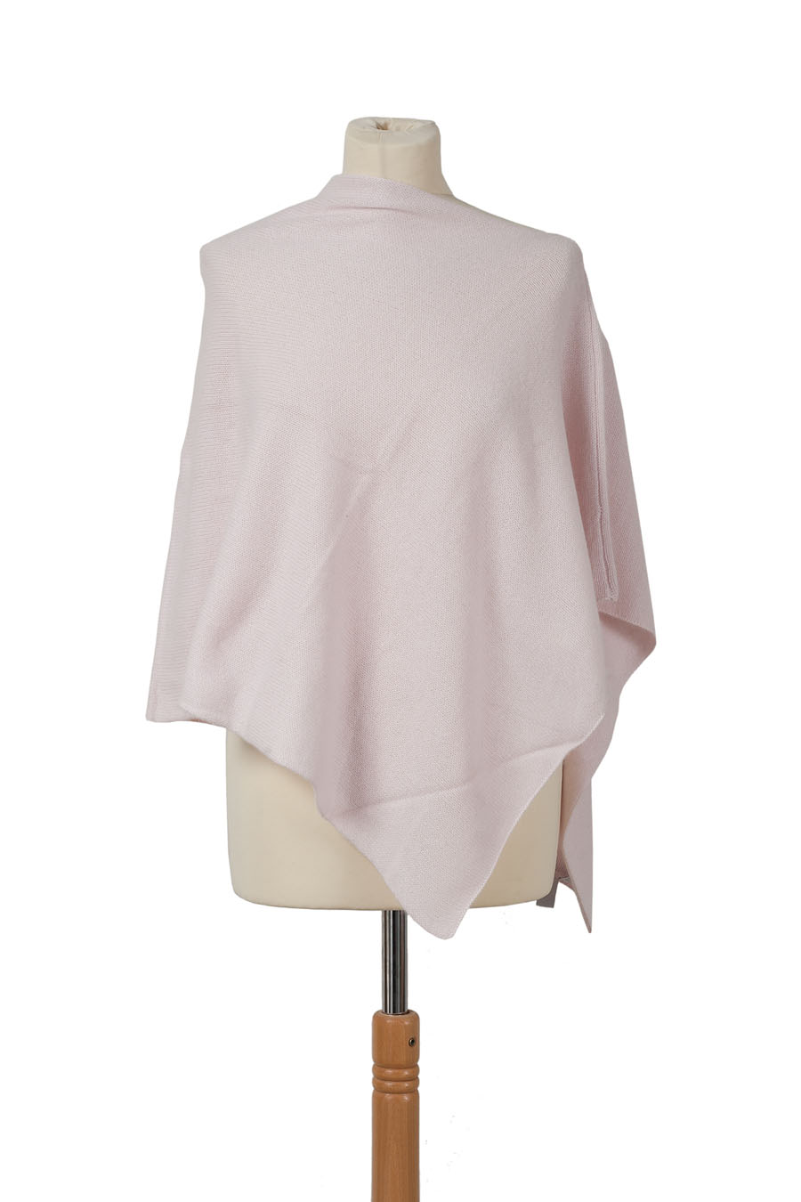 Poncho 4 fils cachemire NOOTKA Rose poudre