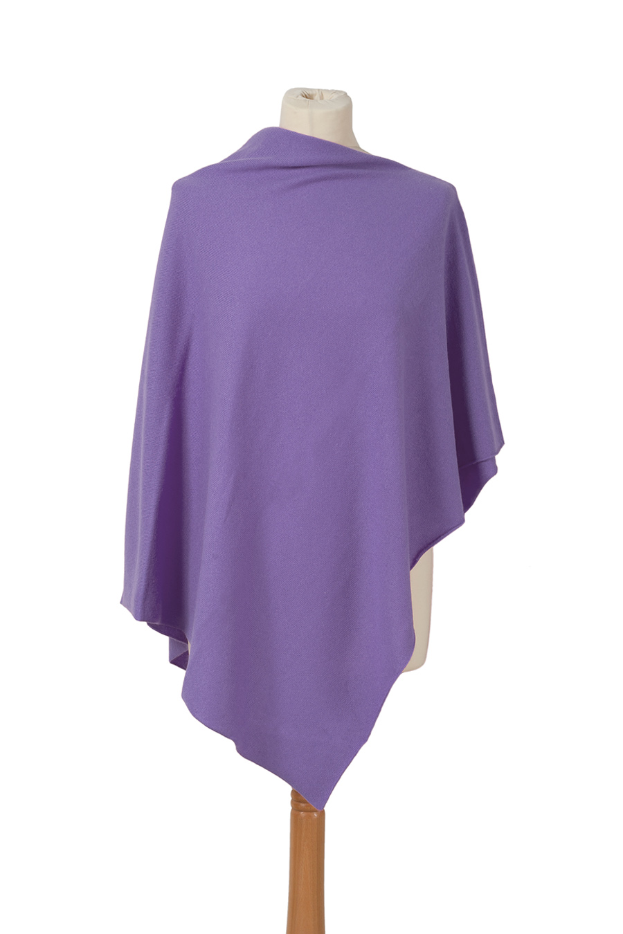 Poncho cachemire LORIANA Violet mauve