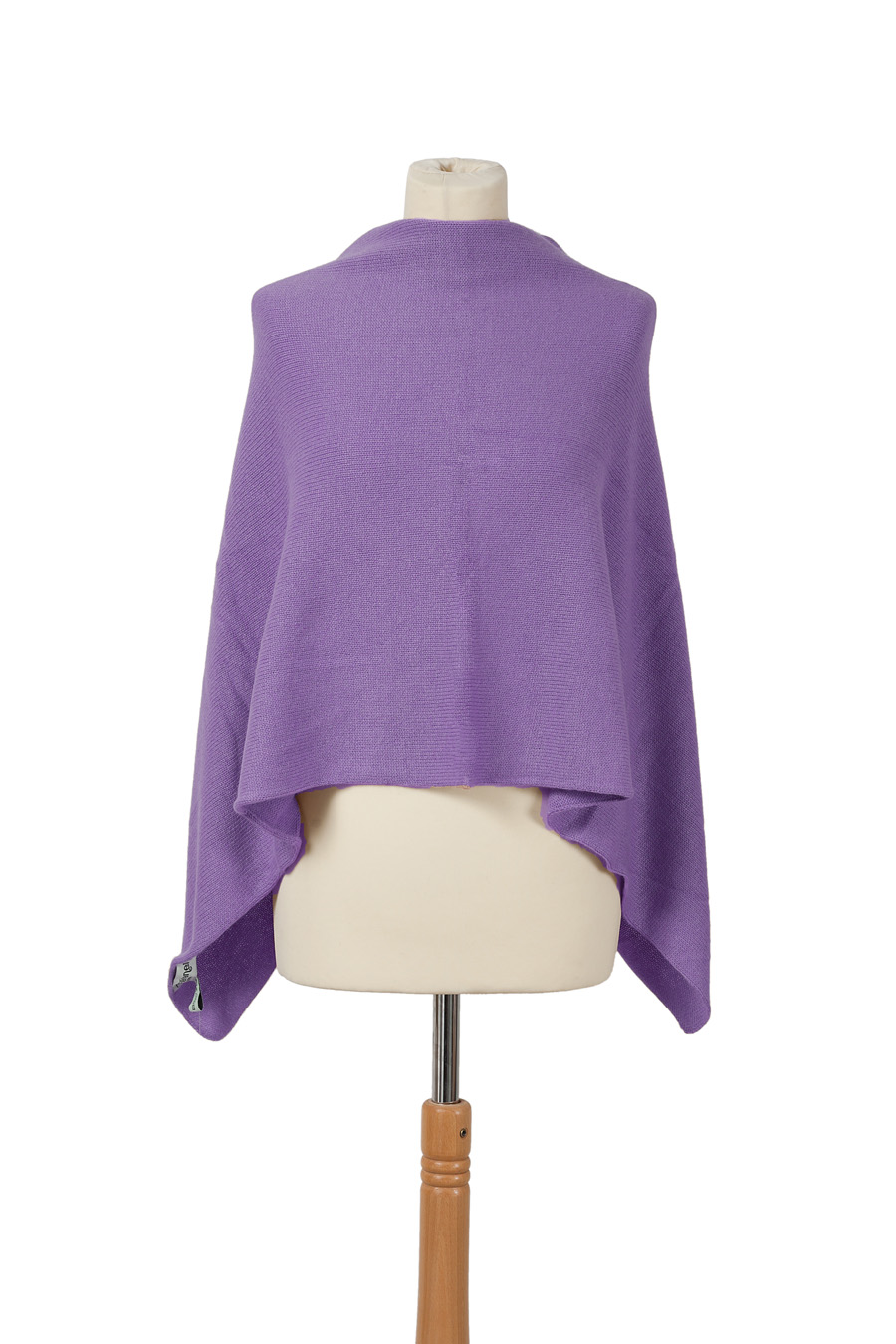 Poncho 4 fils cachemire MARGOT Mauve